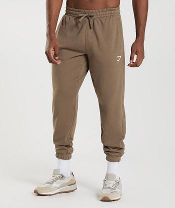 Gymshark Essential Oversized Muške Jogger Hlače Smeđe | HR 2994QMA